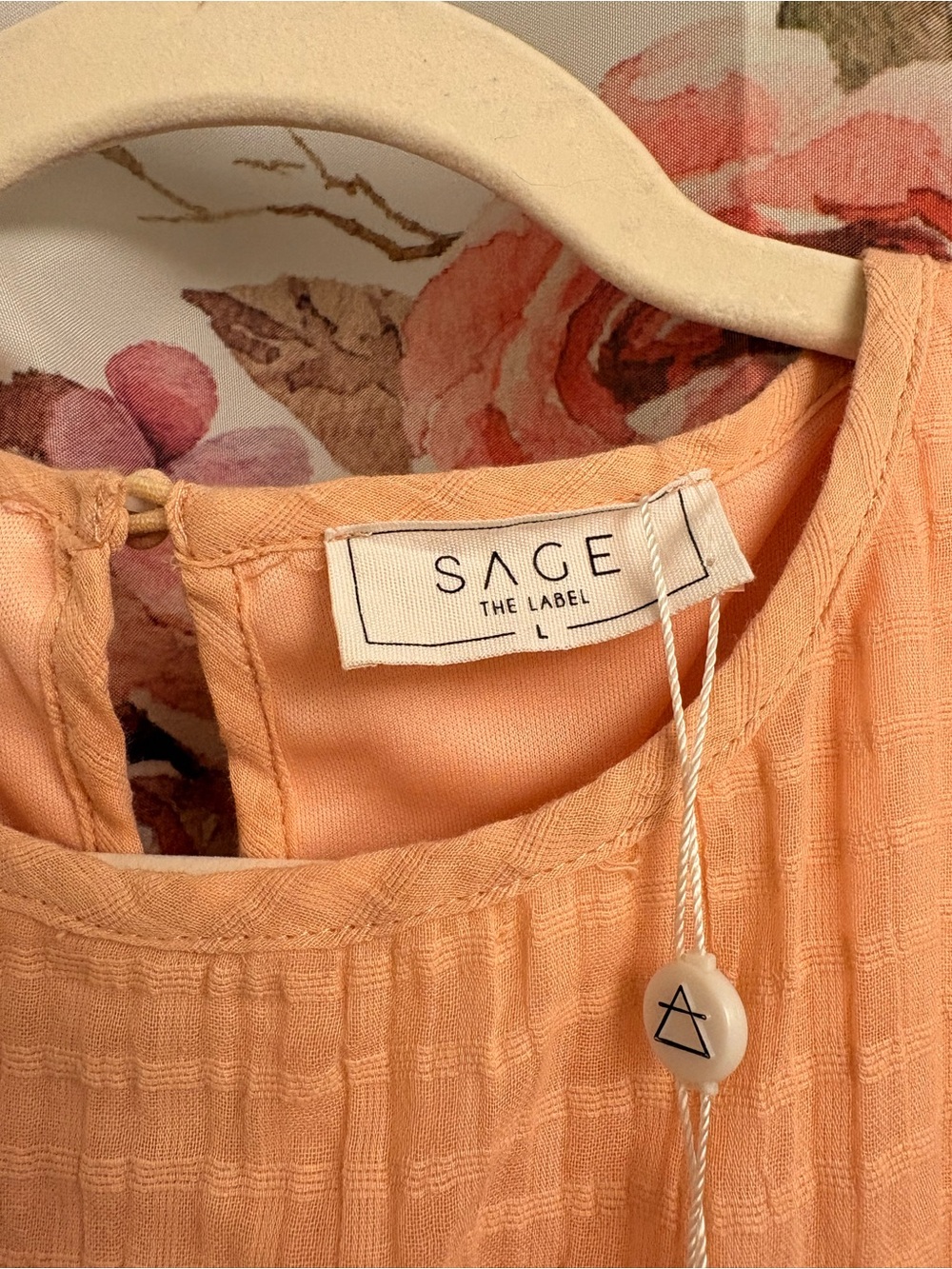 New Large Peach Ruffle Tiered Dress - Picture 4 of 8